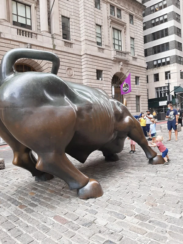 Charging Bull near Wall Street