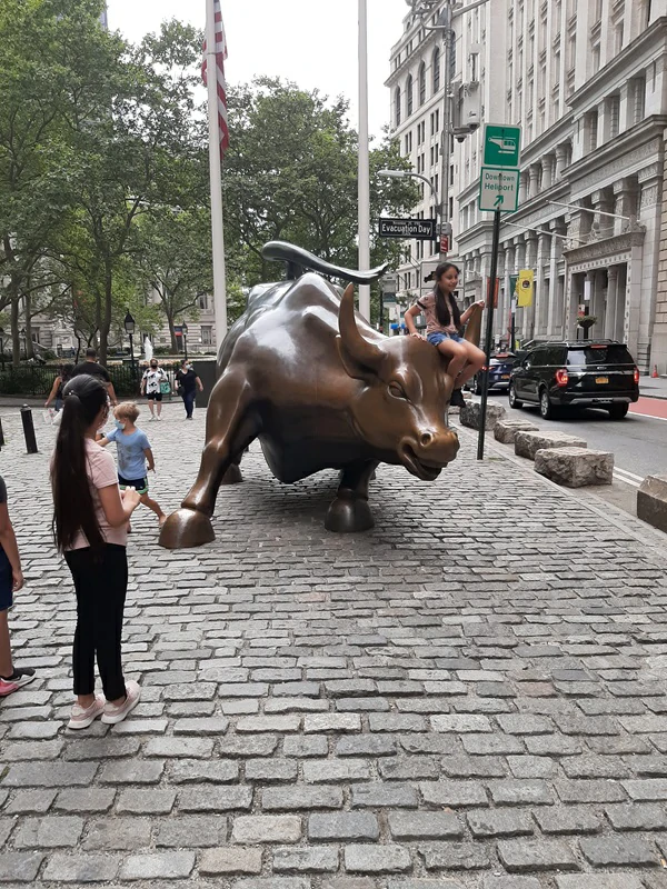 Charging Bull, New York City in the end Broadway Avenue